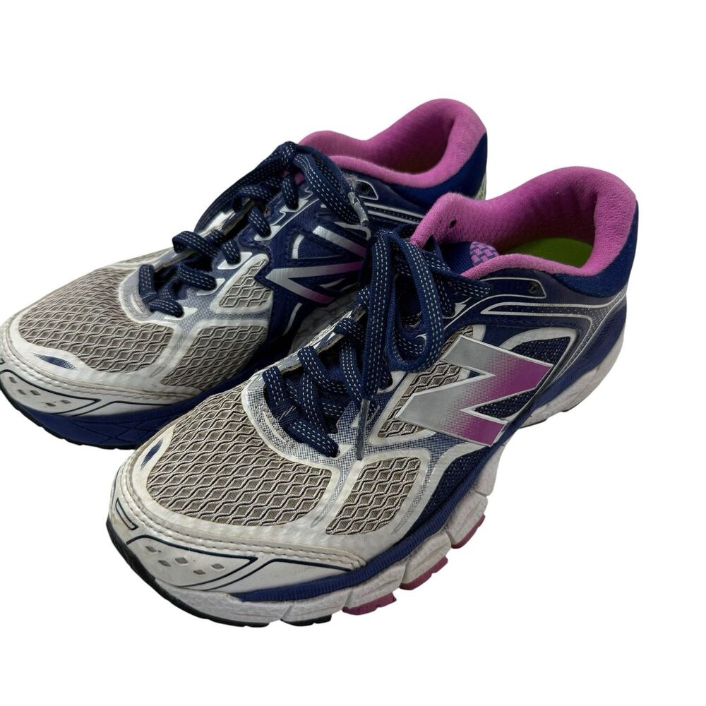 New Balance 860v6 Running Shoes Women 5.5 Blue Athletic Mesh Lightweight